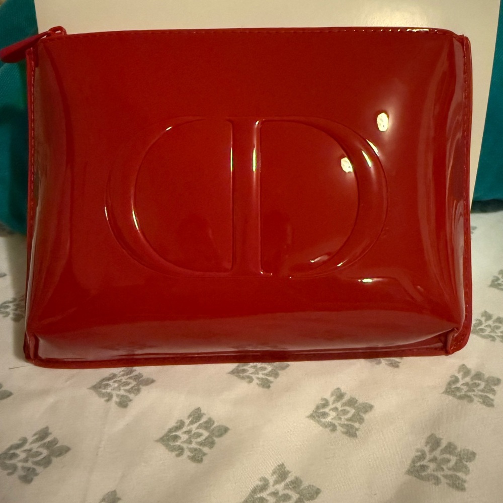 Dior Red Patent Leather Pouch